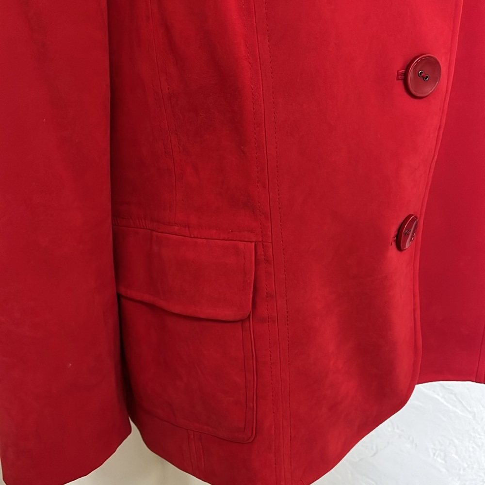 Jm Collection Red Button Down Jacket Size 16. - image 3